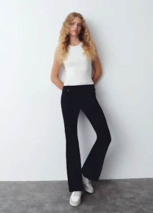 Brownie Spain Pantalon Campana Bolsillos Frontales-Mujer Pantalones